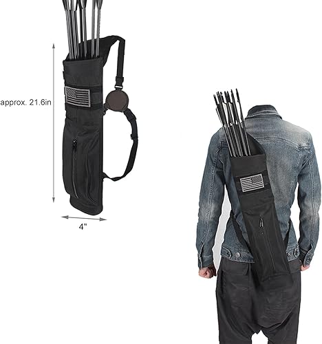 Miniatura 5 de KRATARC Carcaj de flechas traseras multifunción con sistema Molle para flechas de hombro, soporte para flechas de tiro de objetivo colgante para