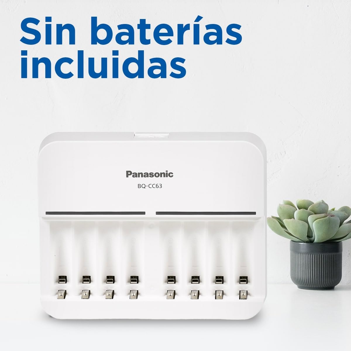 eneloop Smart 8 Cargador, para 1-8 Pilas Recargables AA/AAA, 5h de Tiempo de Carga, 9 Funciones de Seguridad