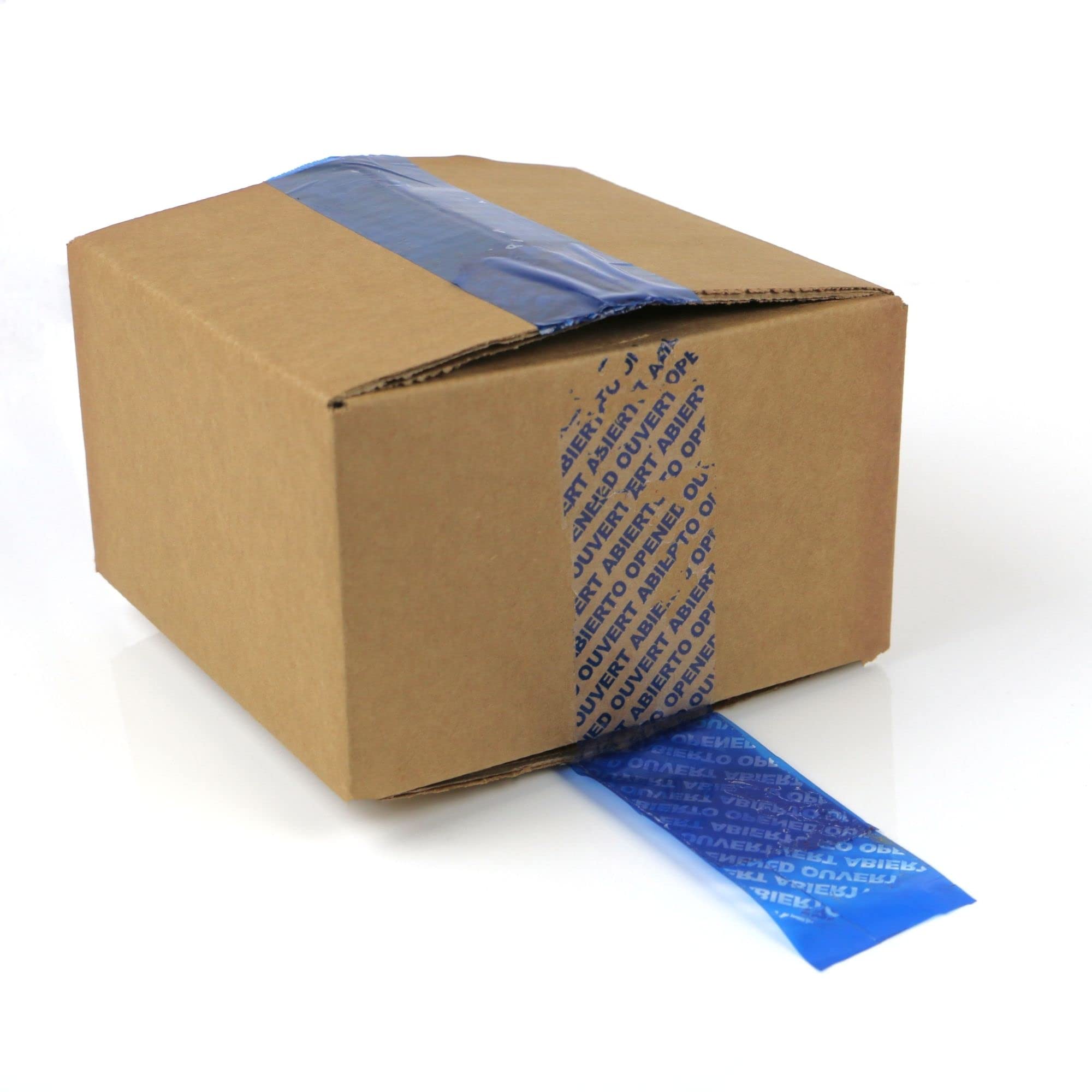 FindTapeTamper Evident Packaging Tape: 2 in. (48mm Actual) x 55 yds. (Solid Blue with "Opened Void" Message if Removed)
