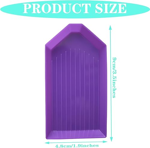 Miniatura 2 de 20 bandejas de plástico para pintar con diamantes, organizador de bandejas de clasificación de cuentas de 3.93 x 1.9 pulgadas, accesorios de