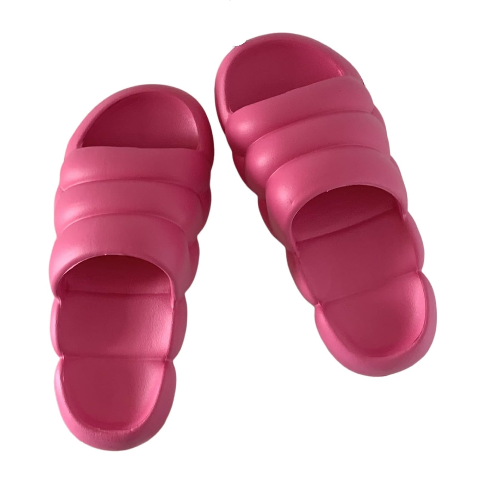 Gyios Women's Red Eva Summer Slippers Outdoor Couple Trendy Home Bathroom Non-Slip Shoes Leisure Flip-Flops
