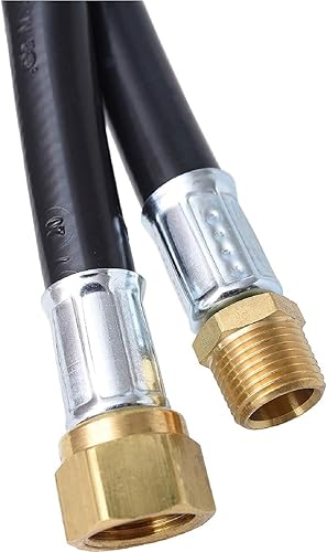 Miniatura 6 de Flame King Conjunto de manguera de plástico térmico para LP y gas natural, 48 pulgadas, 38 pulgadas ID - 100383-48, negro