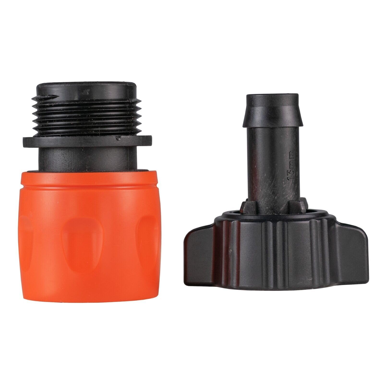 B2C Garden Hose Connectors, 10pcs, Universal & Hozelock Compatible, 1/2 inch, (13mm/16mm Barb hose connector)