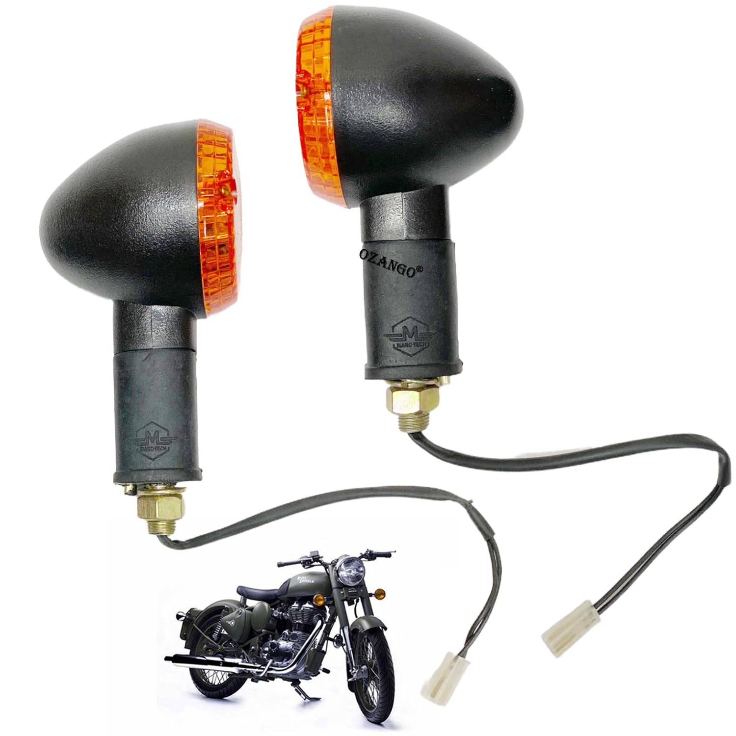 OZANGO Bike Front Rear Round Turn Signal Side Indicator, Light