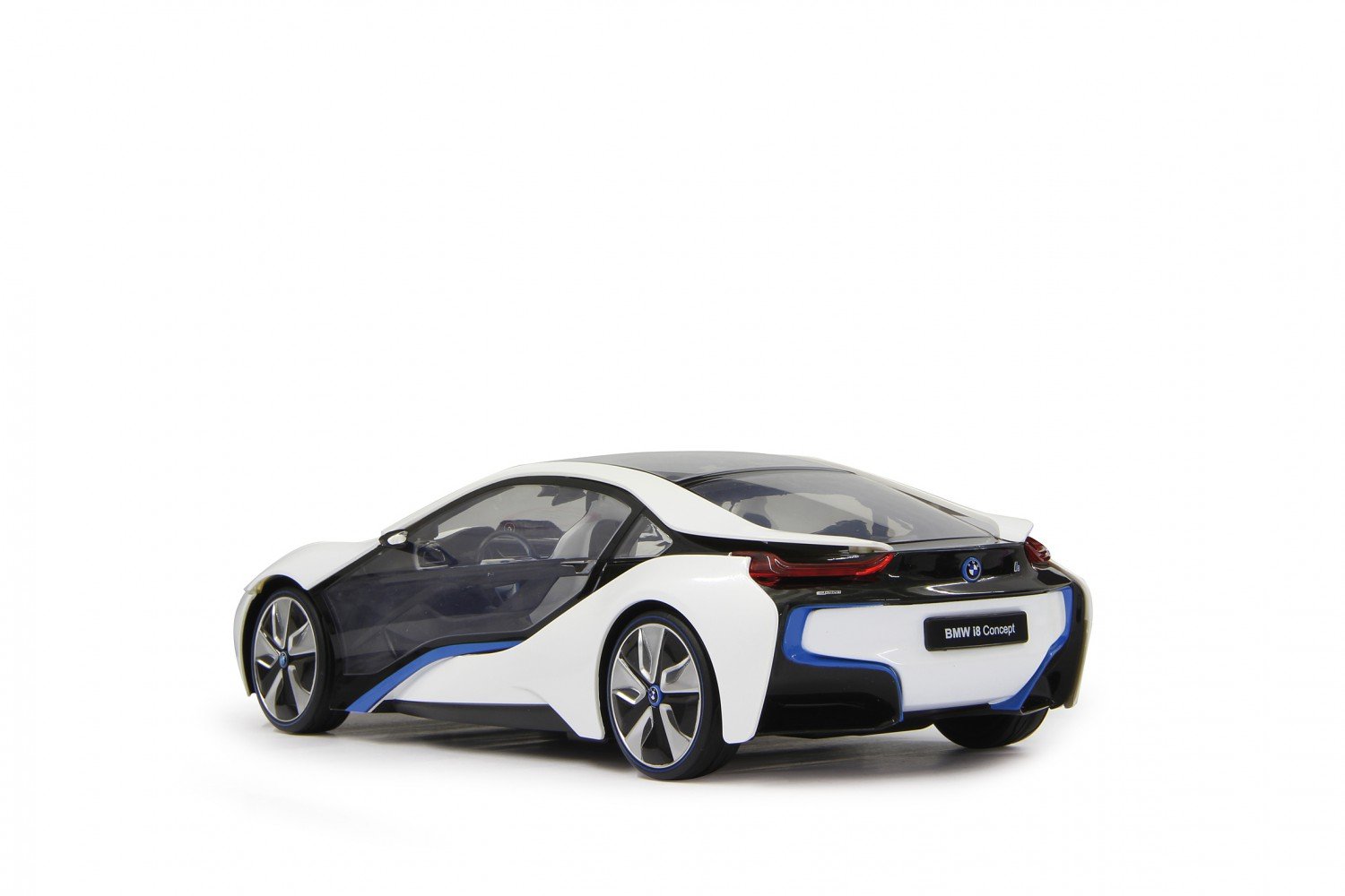 Jamara 404490 Auto BMW I8 1:14 40 MHz-oficjalnie licencjonowany, 1 godzina czas jazdy, ok. 11 km/h, perfekcyjnie odwzorowane szczegóły, szczegółowe wnętrze, światło LED, białe