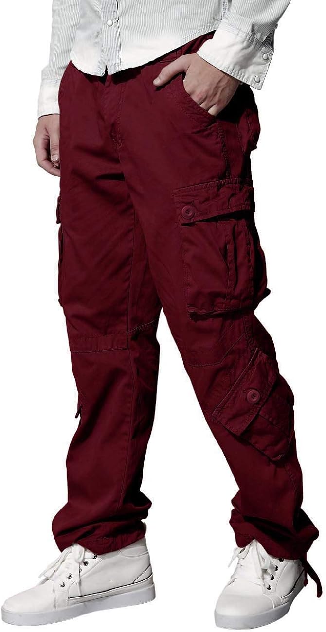 Match Men's Wild Cargo Pants 29 Red