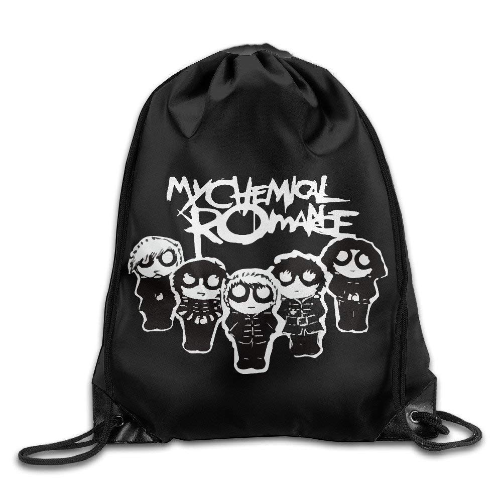 Etryrt Premium Drawstring Gym Bag Rucksack, MCR Black Parade Logo Sport Backpack Drawstring Print Bag for Sports, Beach Holidays, Swimming, Travel