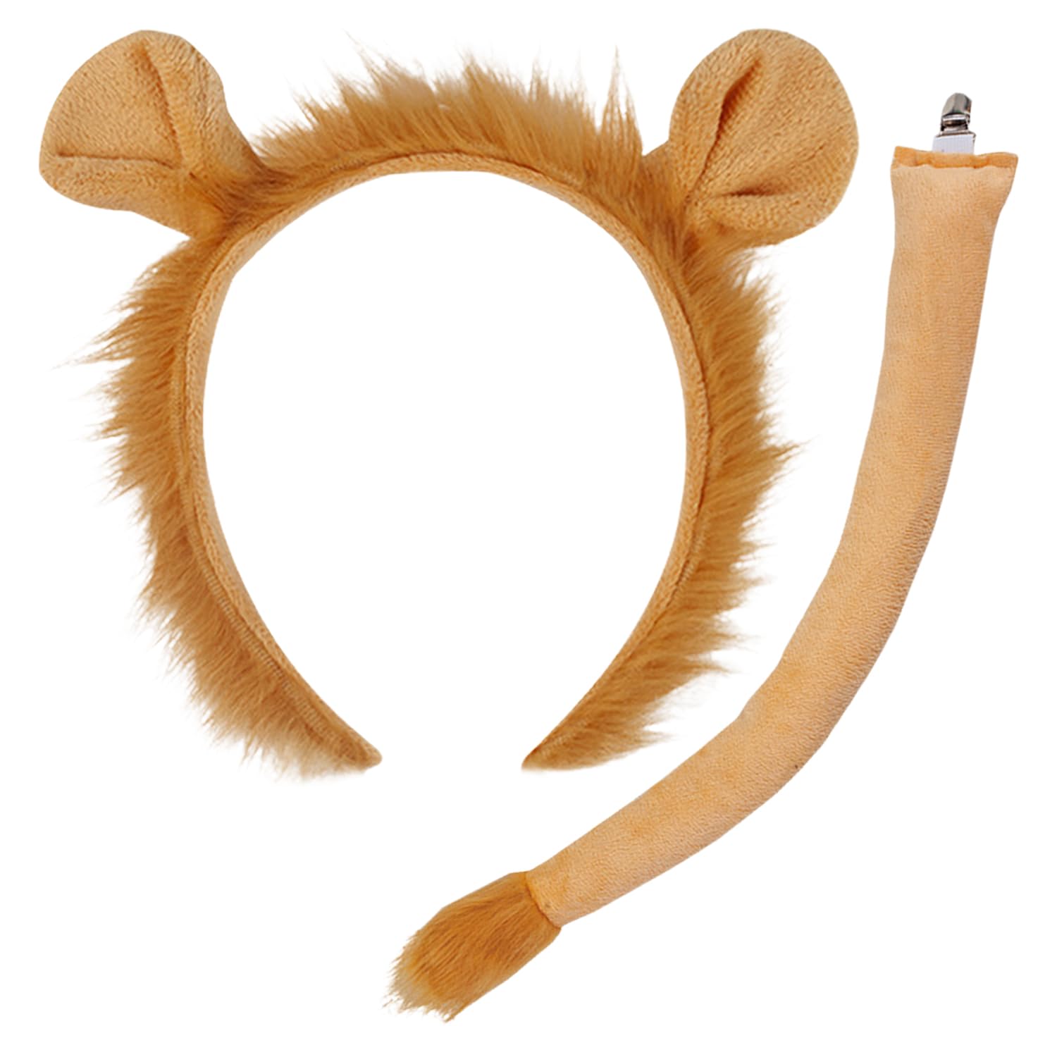 NIDHFG 1 Piece Of Lion Headband And 1 Piece Of Tail, Creative Styling Headband, Fun And Cute Headband, Lion Clothing Accessories, Performance Clothing Accessories.