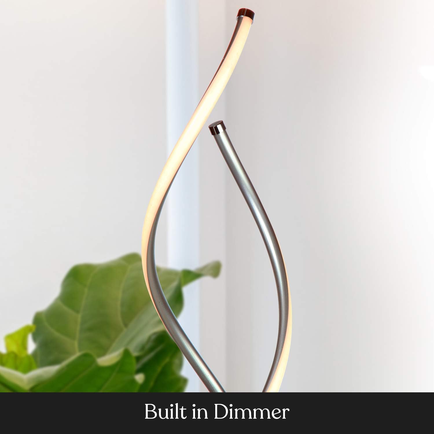 Embrace 60" Matte Nickel Industrial LED Floor Lamp