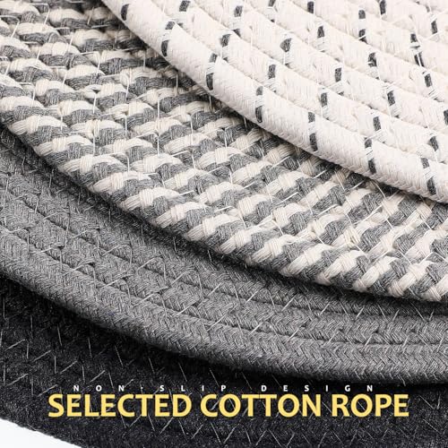Nappes rondes coton tressé Zerodeko set de table pour dîner