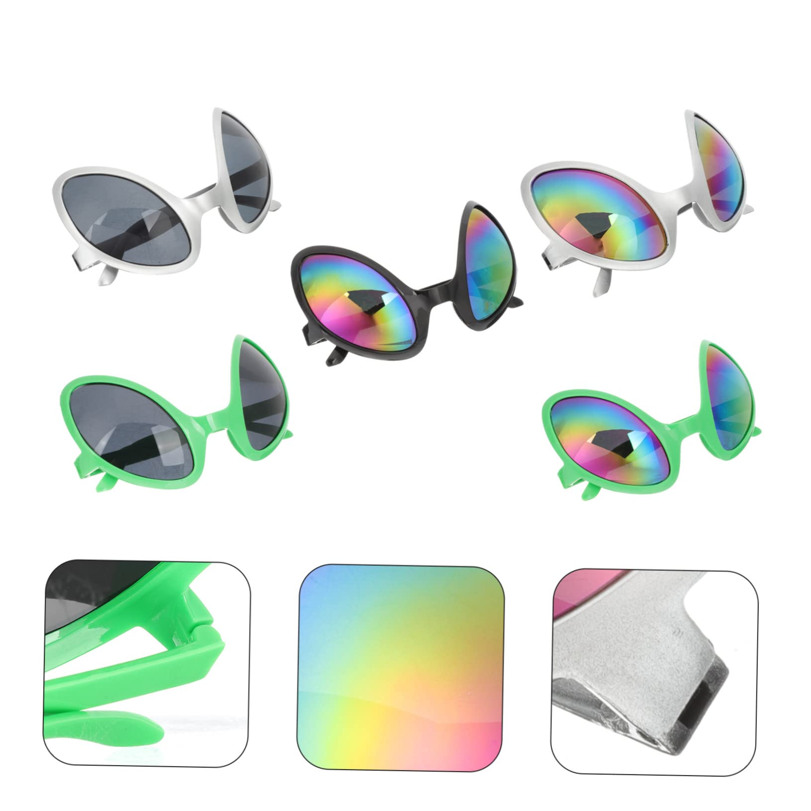 LIFKOME 5piezas Gafas De Sol De Fiesta Divertidas y Resistentes Unidades Gafas De Verano Geniales Para Fiestas y Cumpleaños