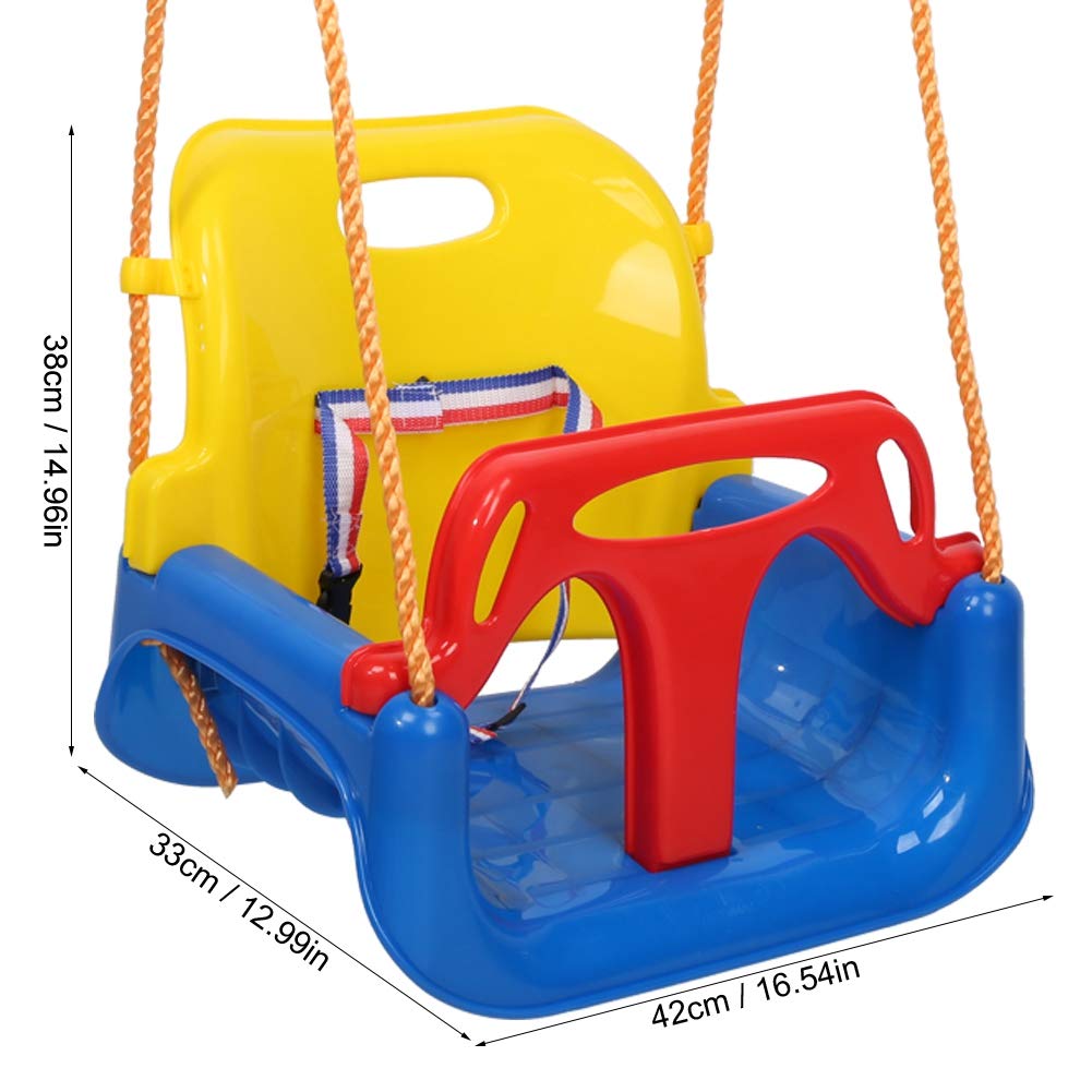 Toddler Swing, Firm and Curved Backrest Design Infant Swing Rest Assured and Not Easy to Break for Outdoor