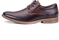 Sapato Masculino Social Couro Bico Redondo Moderno Confort