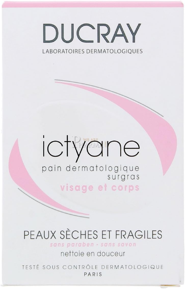 Ducray Ictyane Soap Free Bar For Dryness 200 G, Pack of 1