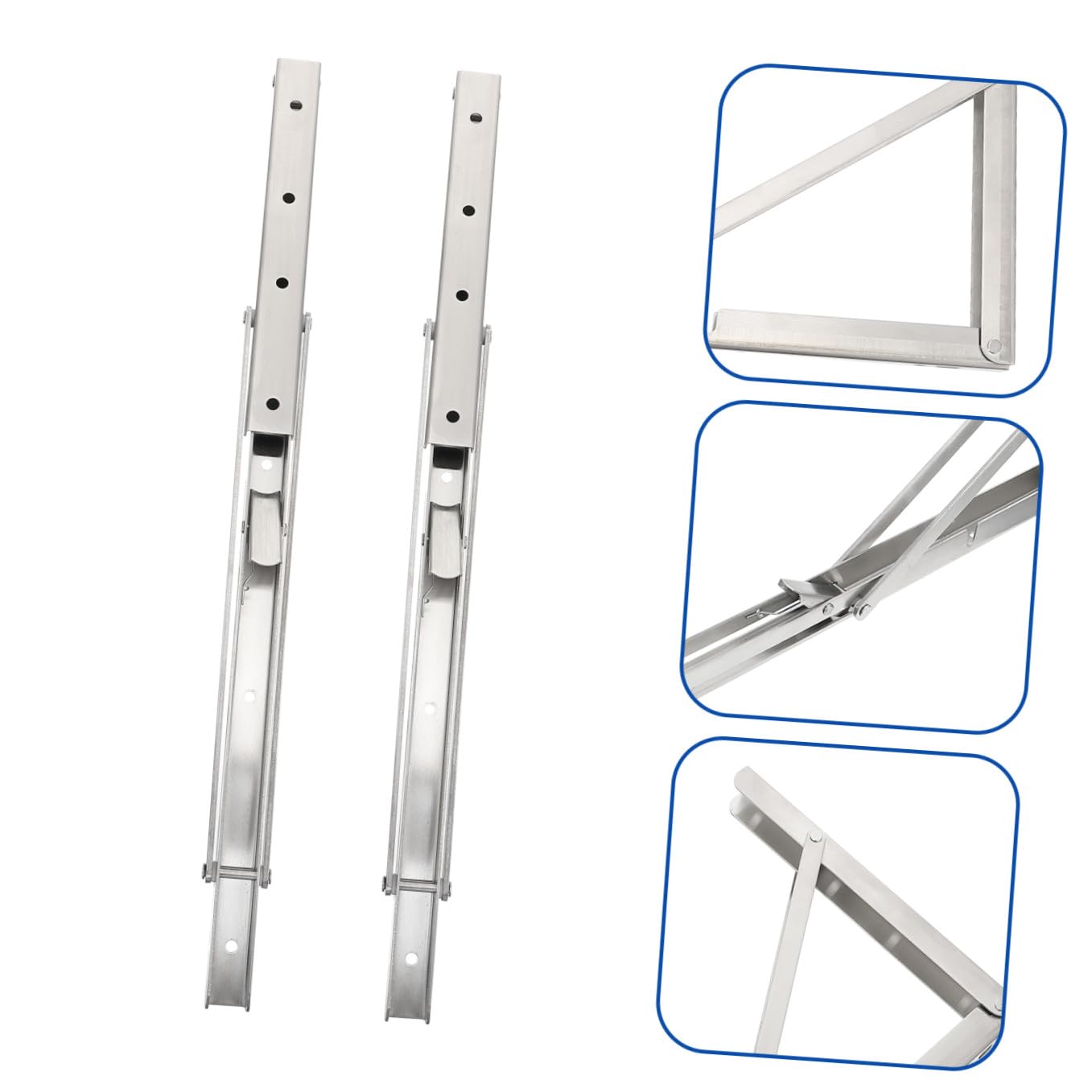 2piezas Soportes Inoxidable Para Estanterías Plegables Soporte De Pared Multiusos