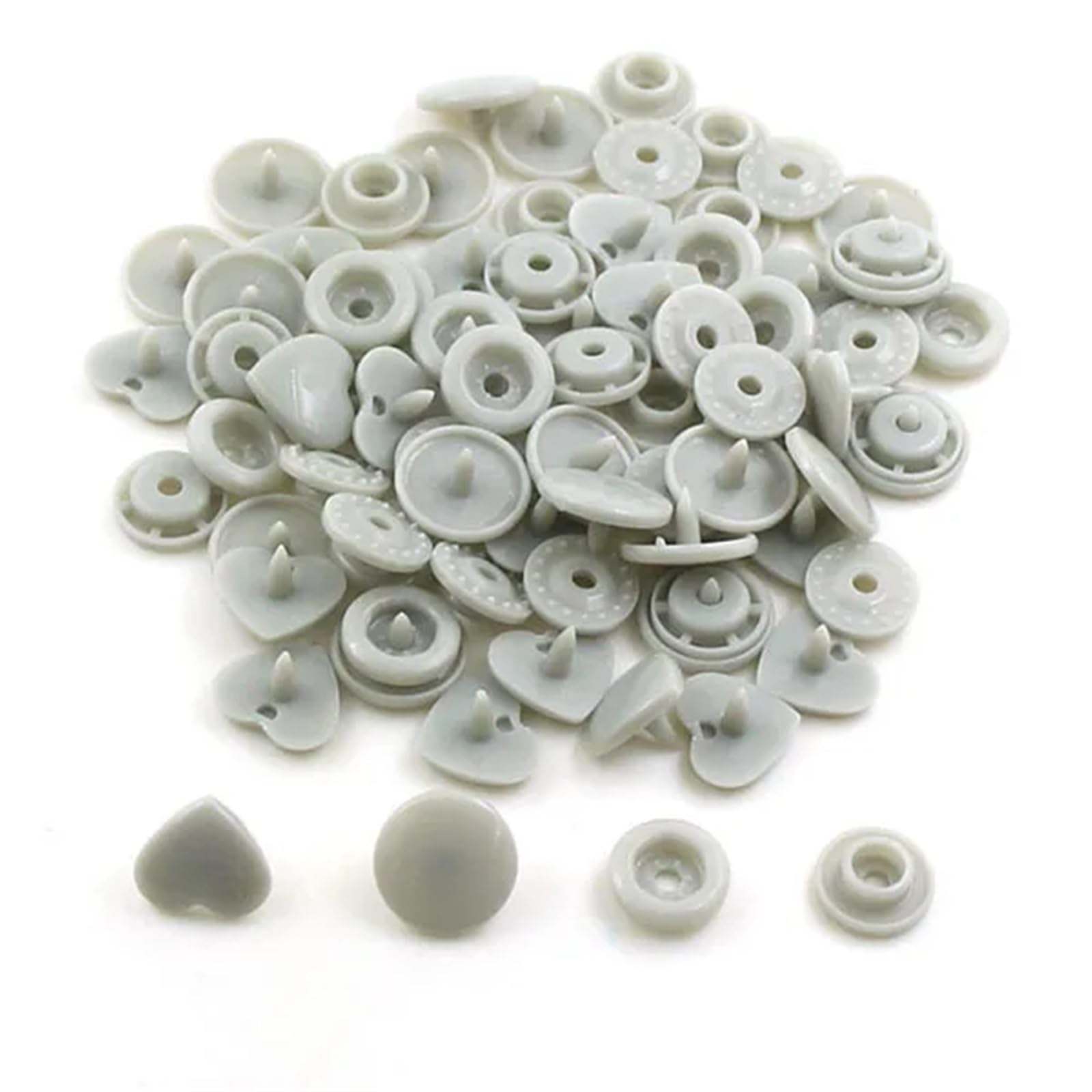 T5 Plastic Snap Buttons 200 Sets KAM Star Heart Decorative for Clothes Press Studs Fasteners Garment(B24)
