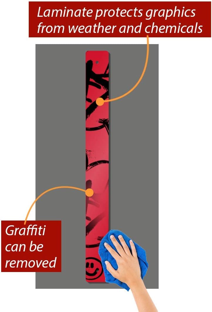 SmartSign - K-2192-R-DG-03x30 Reflective Sign Post Panel | 3" x 30" 3M Diamond Grade Reflective Aluminum Red
