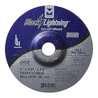 Mercer Industries 619040 Type 27 Depressed Center Double Reinforced Cut-Off Wheel, All Metals Cutting, including SS, 25 Pack, 6
