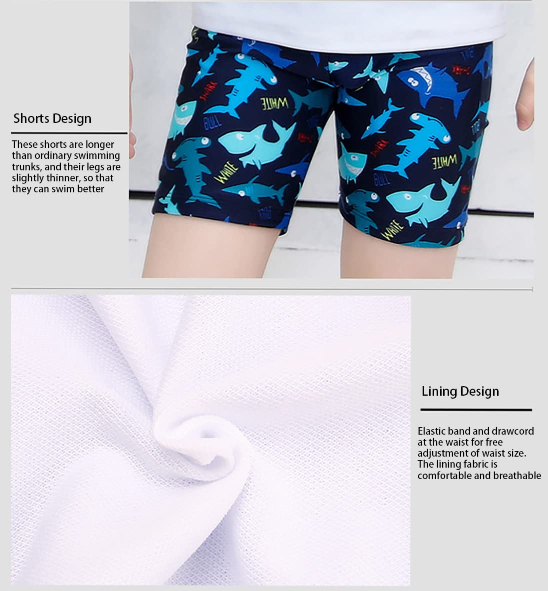Dwuczęściowy kostium kąpielowy dla chłopców, kostium kąpielowy, UV, dinozaury, rekin, odzież plażowa, szorty kąpielowe, zestaw