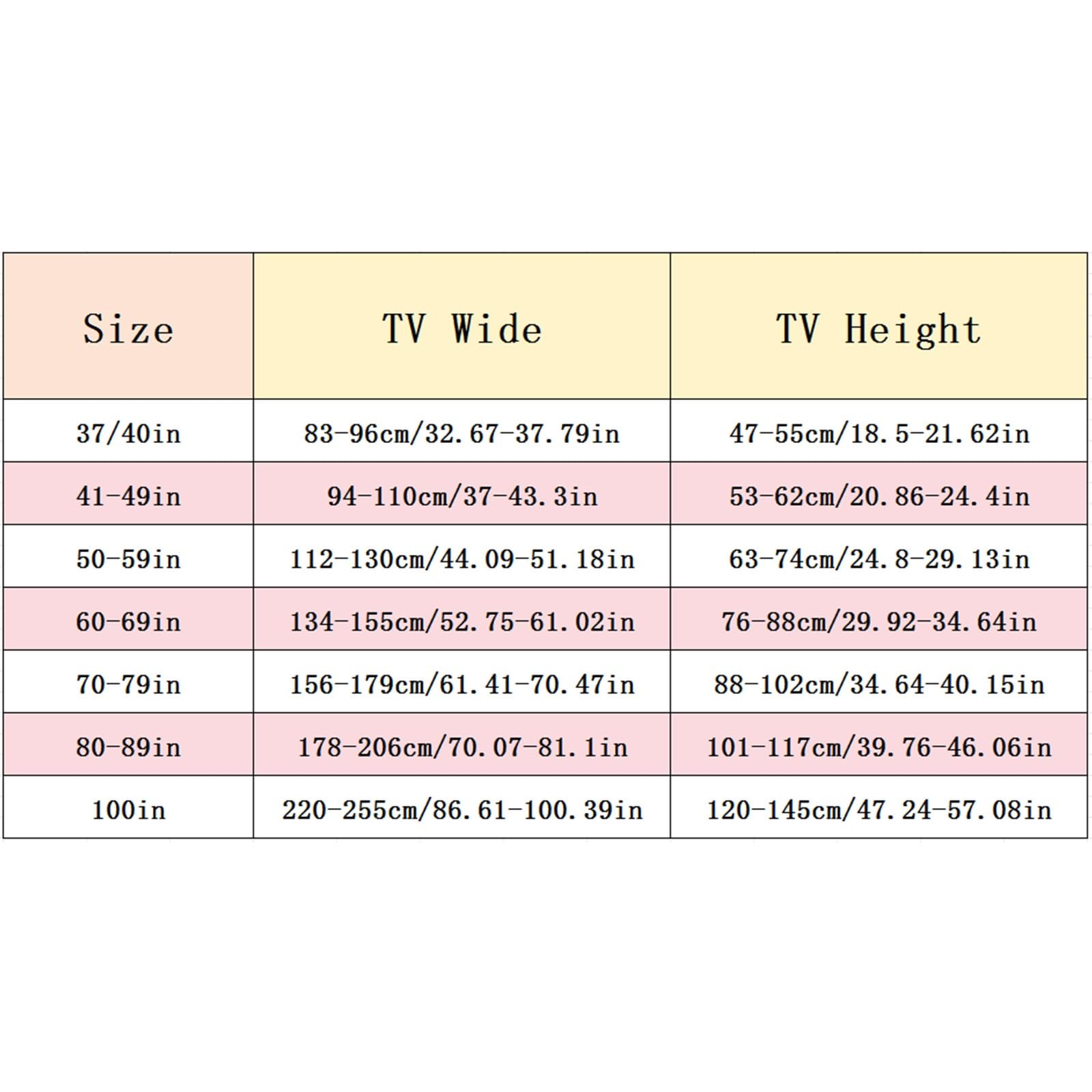Antypoślizgowy Pokrowiec na Telewizor All-Inclusive Osłona Tv dla Lcd Płaski/Zakrzywiony Uniwersalny Osłona Przeciwpyłowa do Telewizora dla Sale Konferencyjne(100 in,Beige)