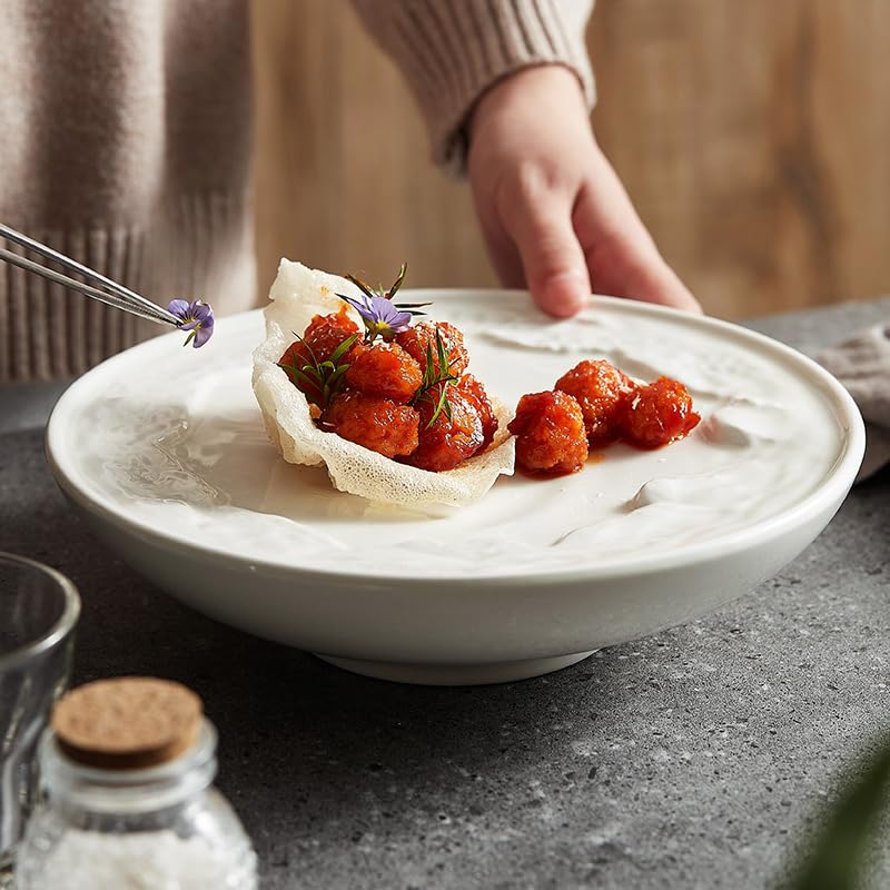 Talerze obiadowe Ceramiczna płyta izolacyjna do domu, restauracji, hotelu, zastawy stołowej, kreatywna zachodnia żywność zestaw obiadowy (S)