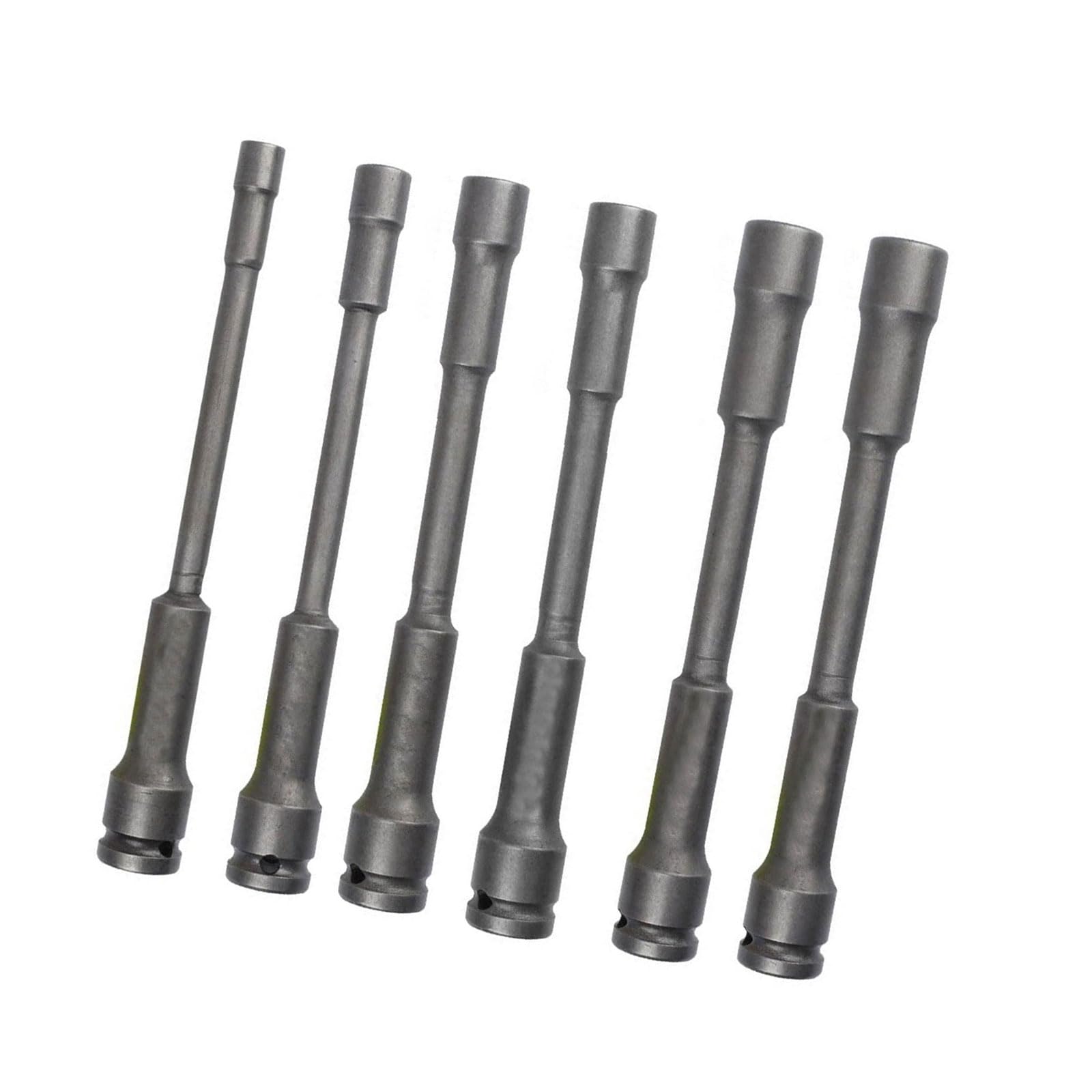 Hsioluted 128Mm 7Pcs Industrial Steel Socket Wrench Hand Tool Set With Extended Thin Wall Design For Tight Space And Deeping Bolts Thin Wall Impacts Socket