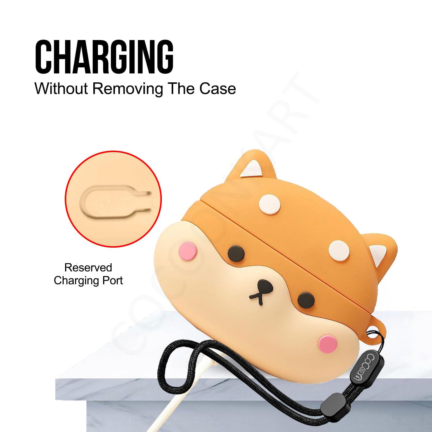 Soft Silicone Case Cover Compatible for OnePlus Buds 4 (Shiba, Lanyard) — Amazon image 6