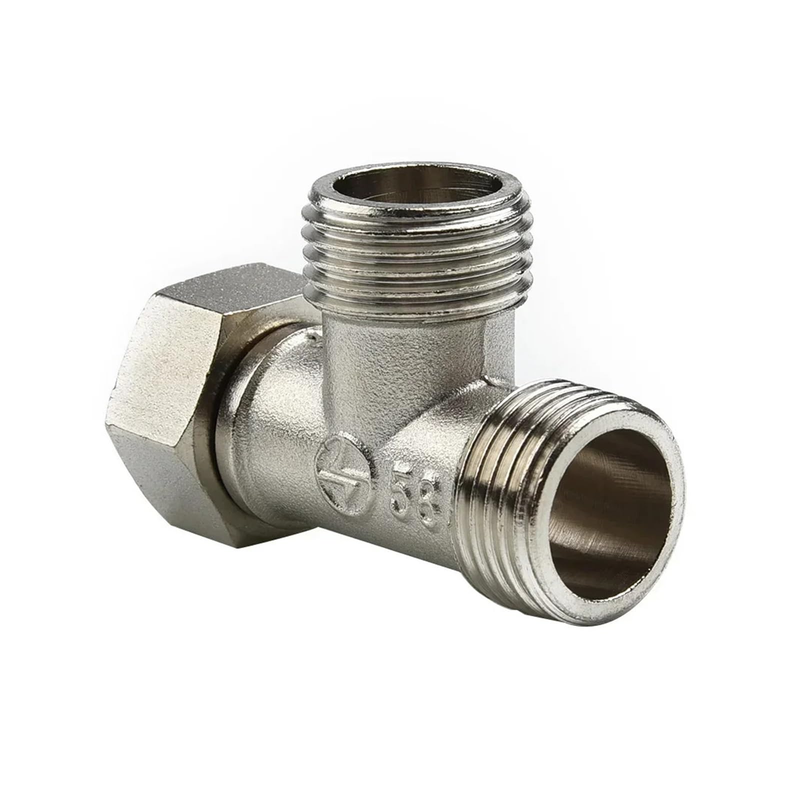Válvula desviadora de inodoro G1/2" de cobre en T for baño, bidé, rociador, ducha, conexión de 3 vías.