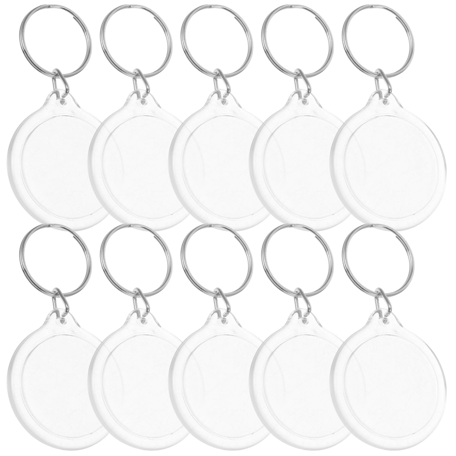 Porte-clés acrylique circulaire rigide transparent pour protéger vos photos préférées