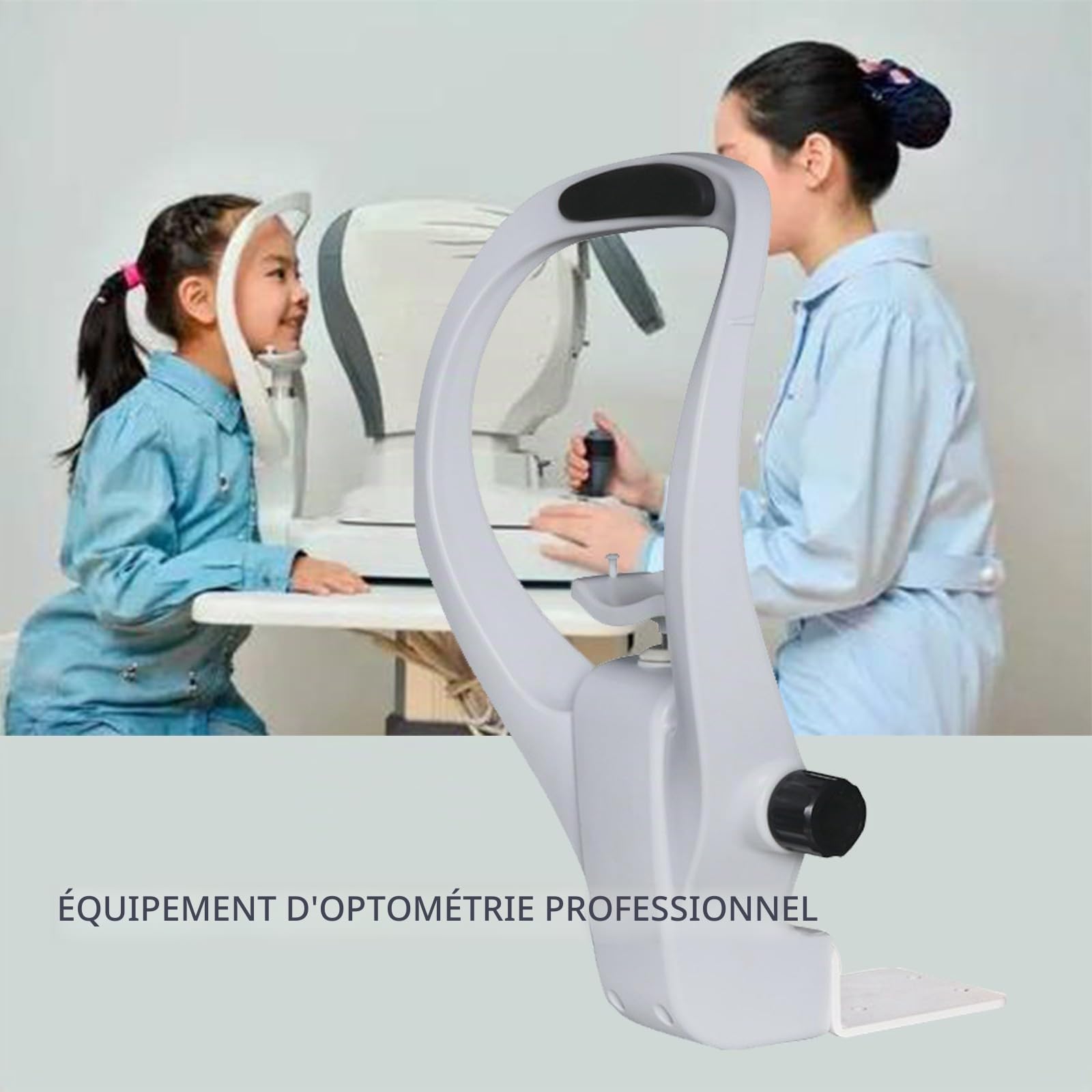 Support de Menton de Levage d'optométrie, mentonnière Optique réglable, Accessoires d'optométrie de Support Frontal, adaptés aux magasins d'optique, aux centres de Soins de la Vue