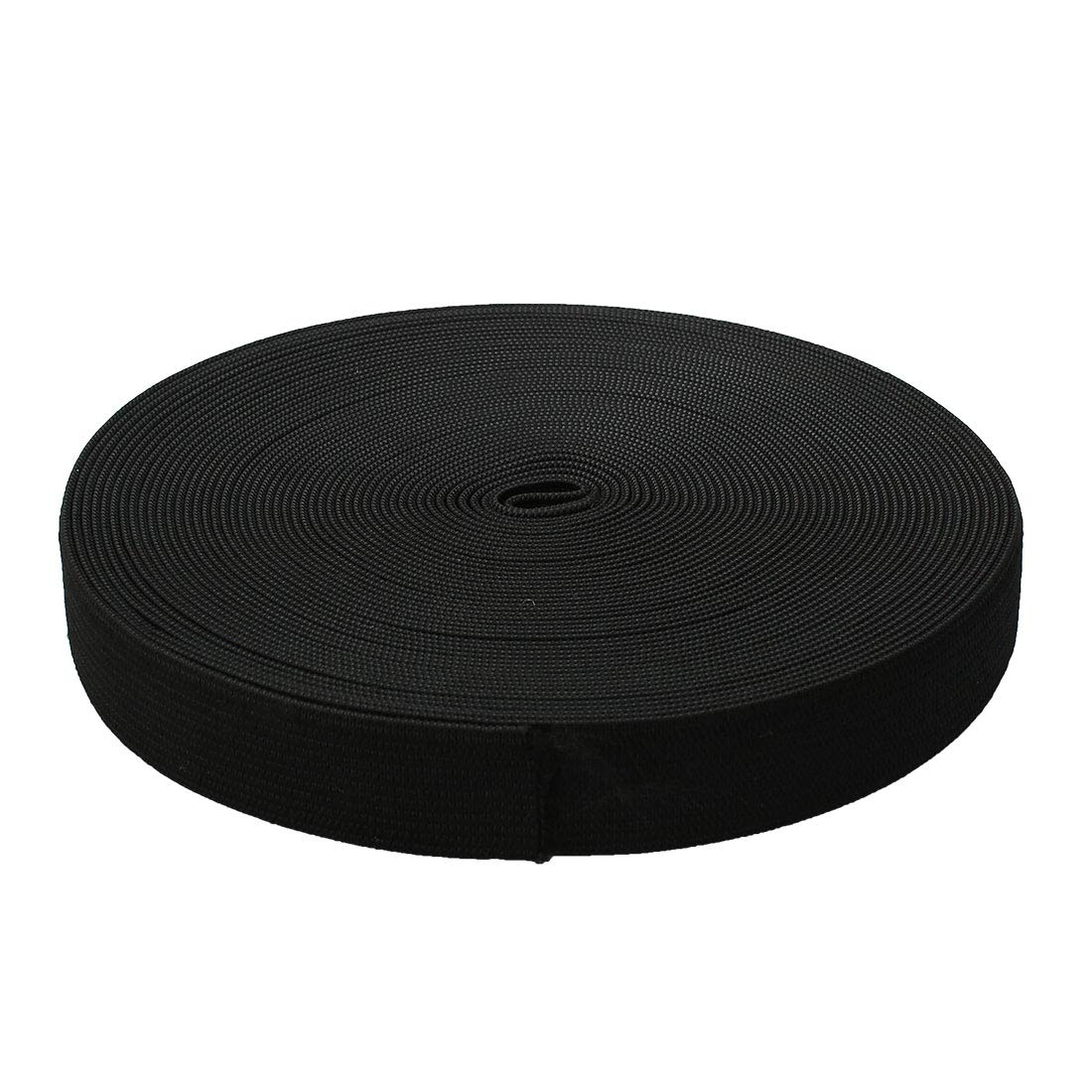 Uxcell Black Sourcingmap Braided Elastic Band Cord 18Mm Width 12M Long