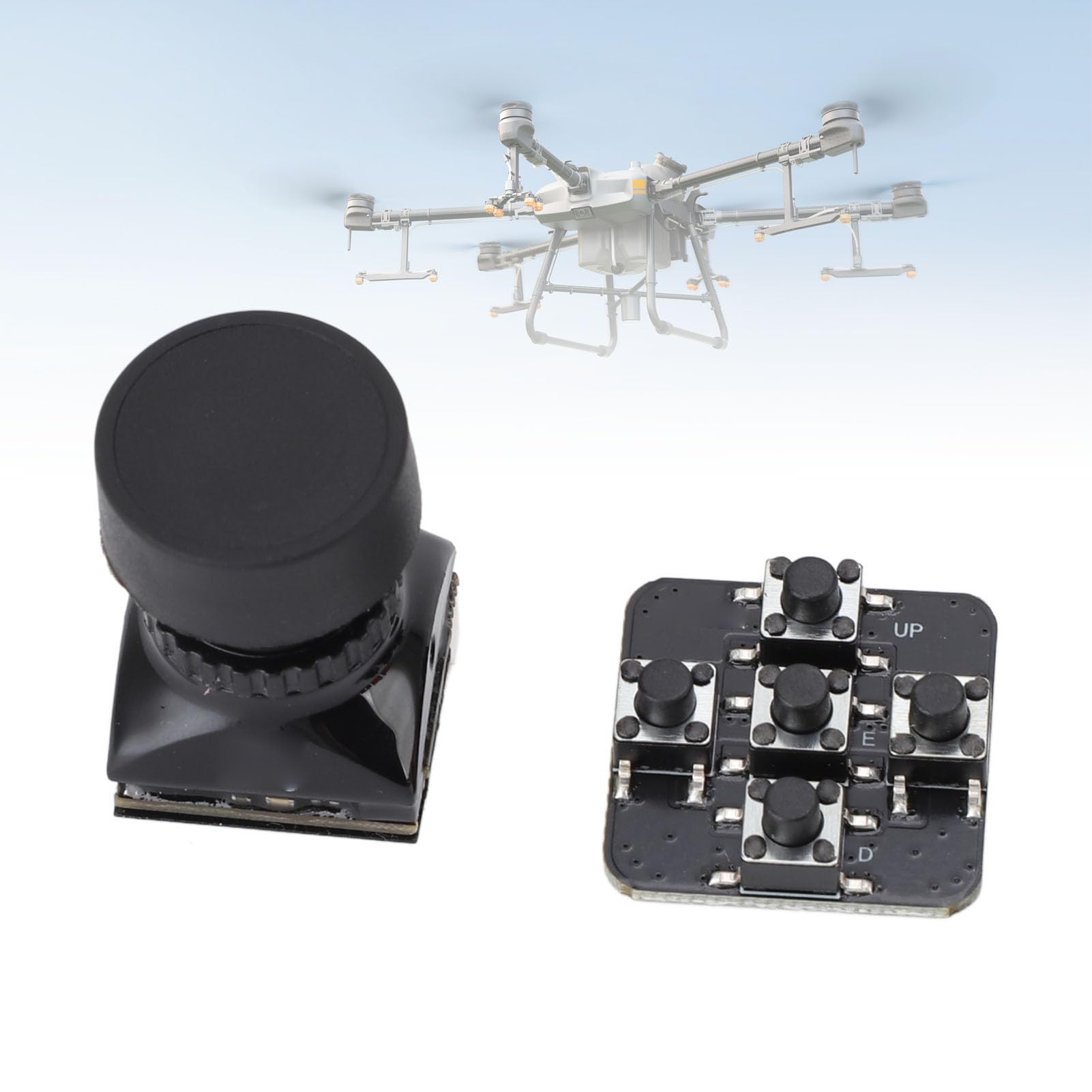 ASHATA Telecamera FPV, 1200TVL ad alta risoluzione 100dB WDR Immagine Chiara Professionale Telecamera notturna in condizioni di scarsa illuminazione per Drone da corsa Fotografia FPV Drone