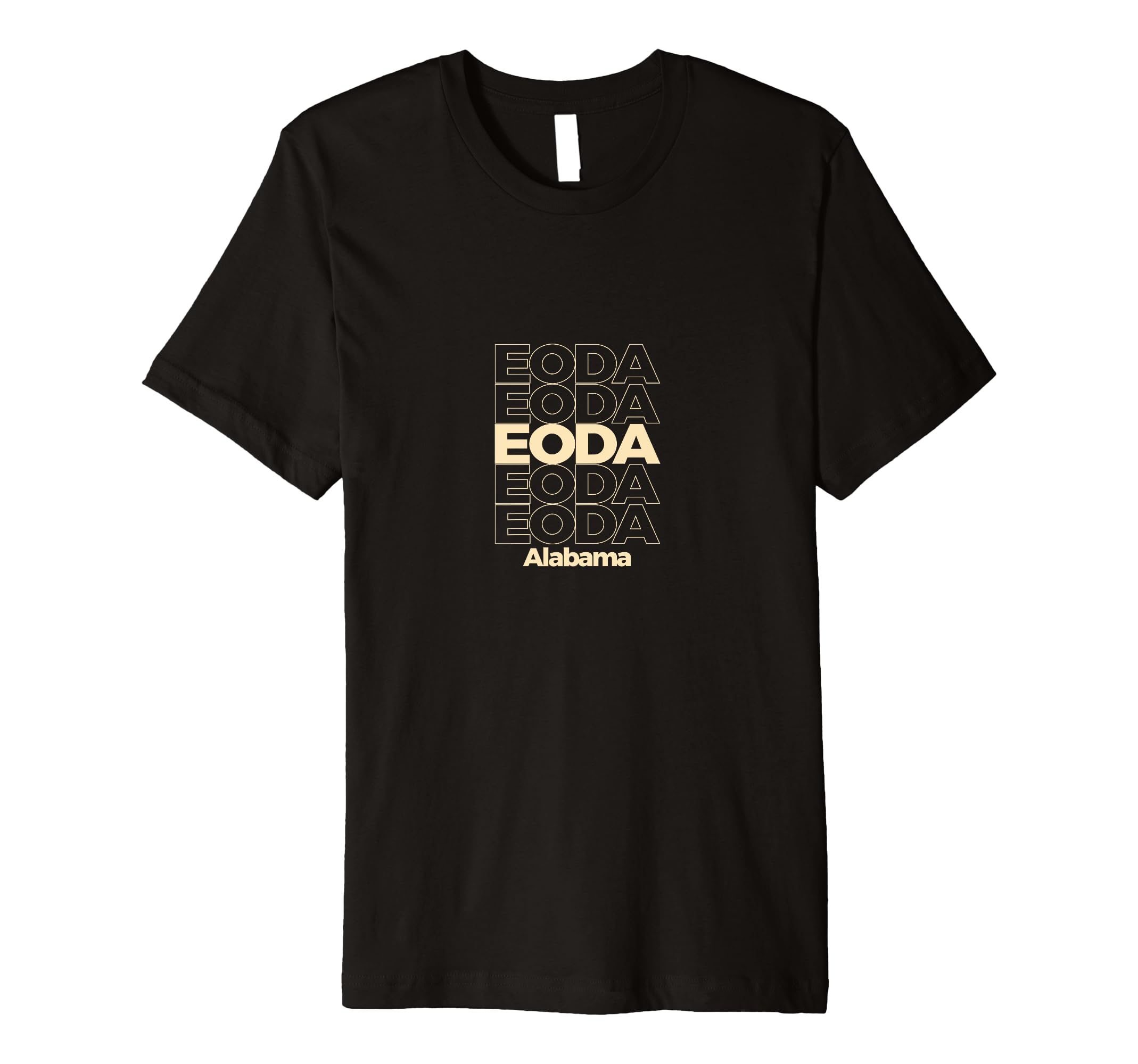 Vintage Eoda, Alabama Repeating Text Premium T-Shirt
