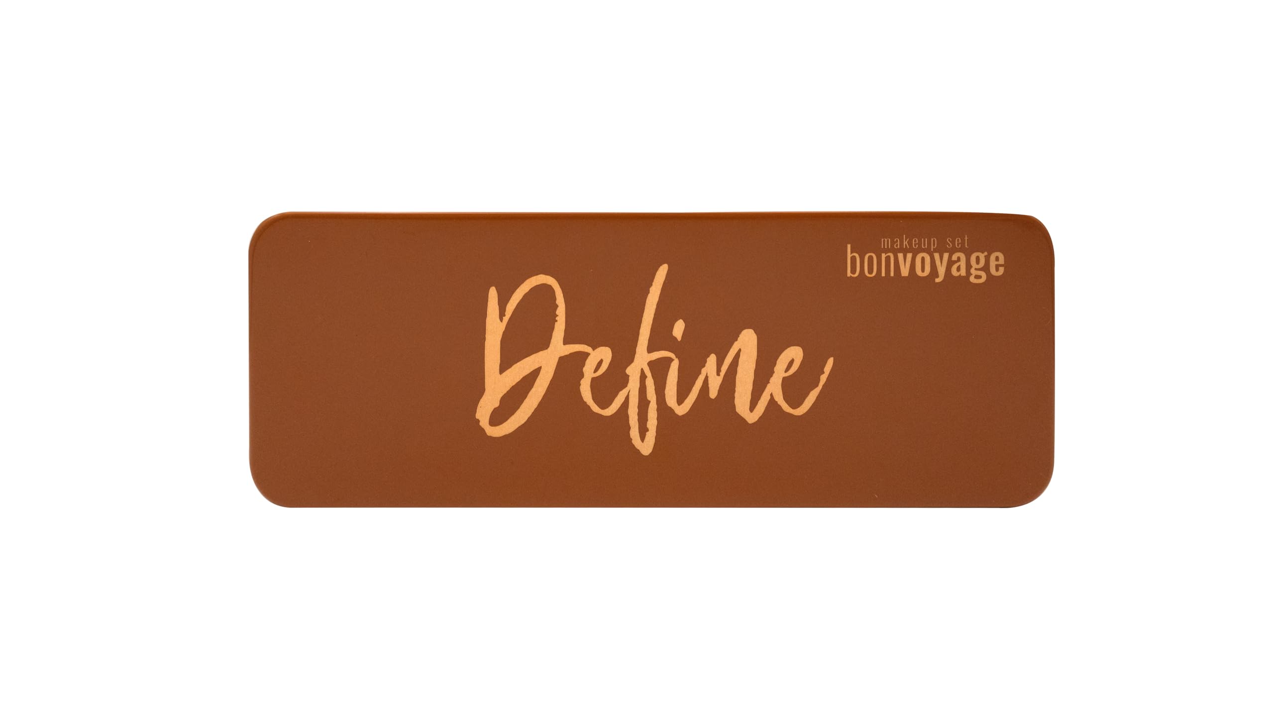 bonvoyage Essentials Define, Paleta Rostro para Contour con Brocha Incluida, Kit de Maquillaje con Iluminador, Bronzer y Contour para Definir y Esculpir, Tonos Mates y Brillantes, Portátil