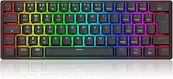 Teclado Gamer Redragon Jax Pro RGB Preto 60% Switch Marrom K613-KBS PT-BROWN
