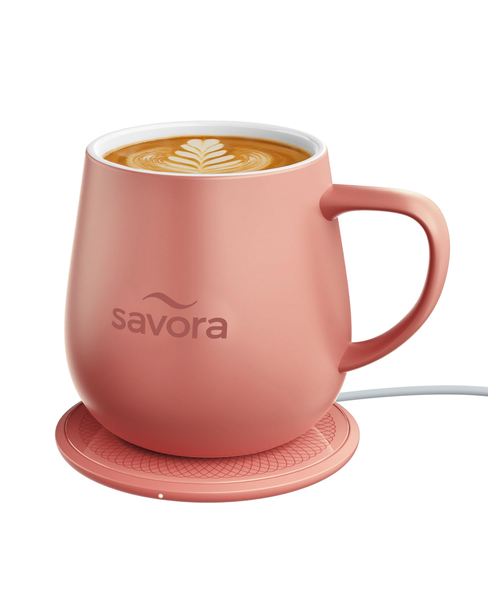 Photo 1 of 12oz IntelliHeat™ Coffee Mug | Barista’s Choice | Exclusive Wireless SmartSense Pad | Maintains Perfect 135°F | Hand-Crafted Ceramic Mug & Lid | Great for Tea Drinkers | Backed for Life - Pink