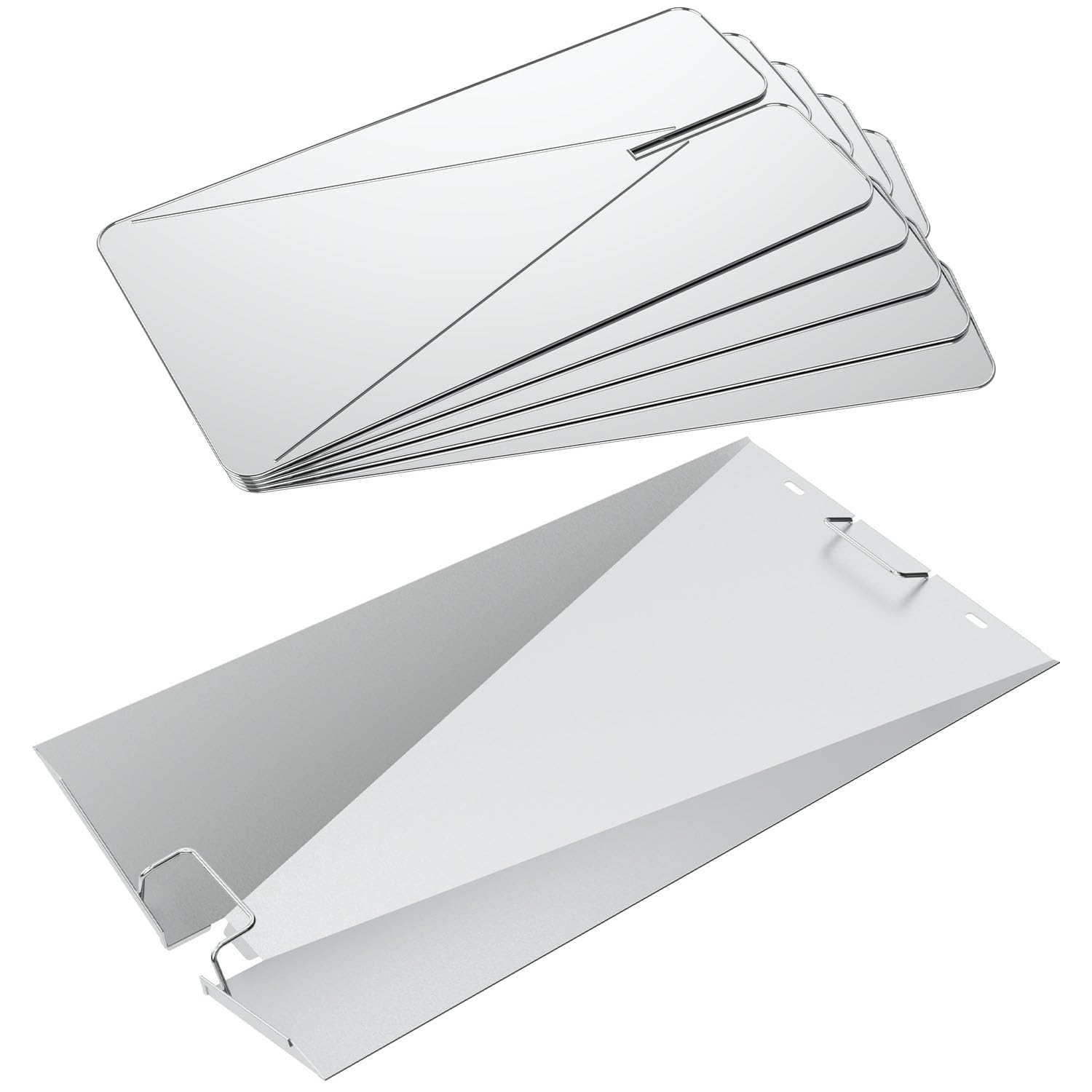 Drip Pan Heat Baffle and Drip Tray Liner for Traeger Woodridge Pro/Elite Pellet Grills TFB97JLH, Heat Baffle with 5-Pack Disposable Drip Pan Linders for Traeger TFC97XLH