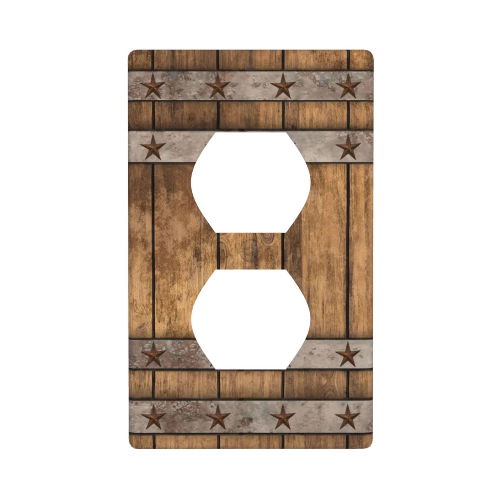 Solid Wood Outlet Cover Light Switch Cover Natural Wooden Wall Plate Decorative For Bedroom Kitchen Home Decor Standard Size 1 Gang 4.5" X 2.76