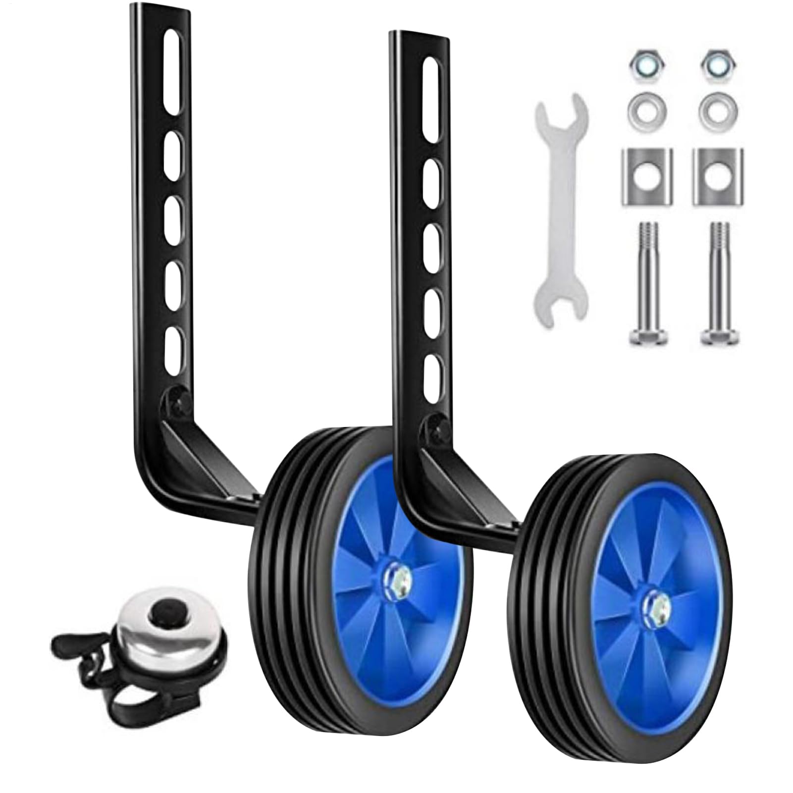Ruote da allenamento da 12-20 pollici Bici da terra - Kit ruote rinforzate per biciclette per bambini | Attaccamento laterale per pratica di guida per l'allenamento