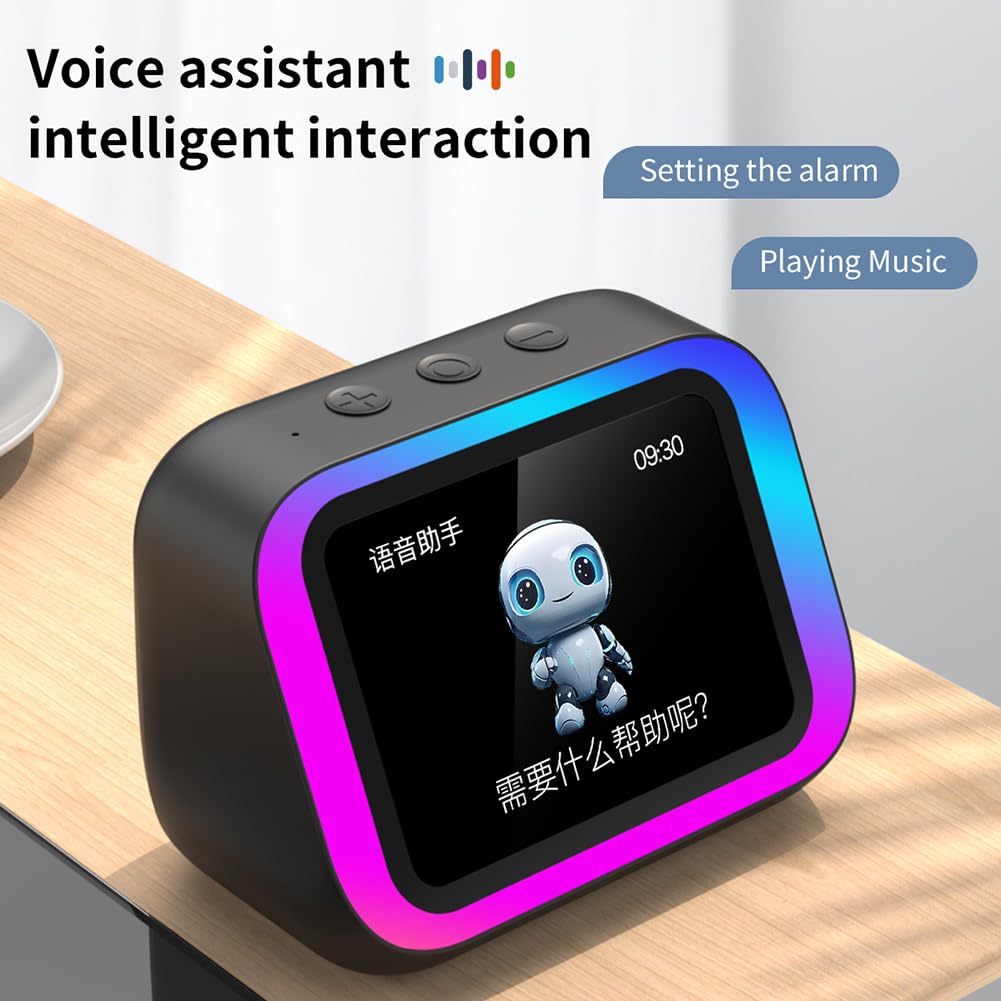 Inteligentny z asystentem głosowym i budzikiem świetlnym RGB do domu i sypialni Bluetooth