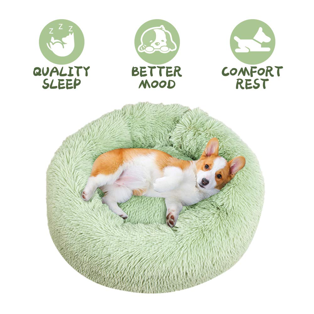 NIBESSER Haustierbett Rund - Kuscheliges Donut Hundebett & Katzenbett Waschbar