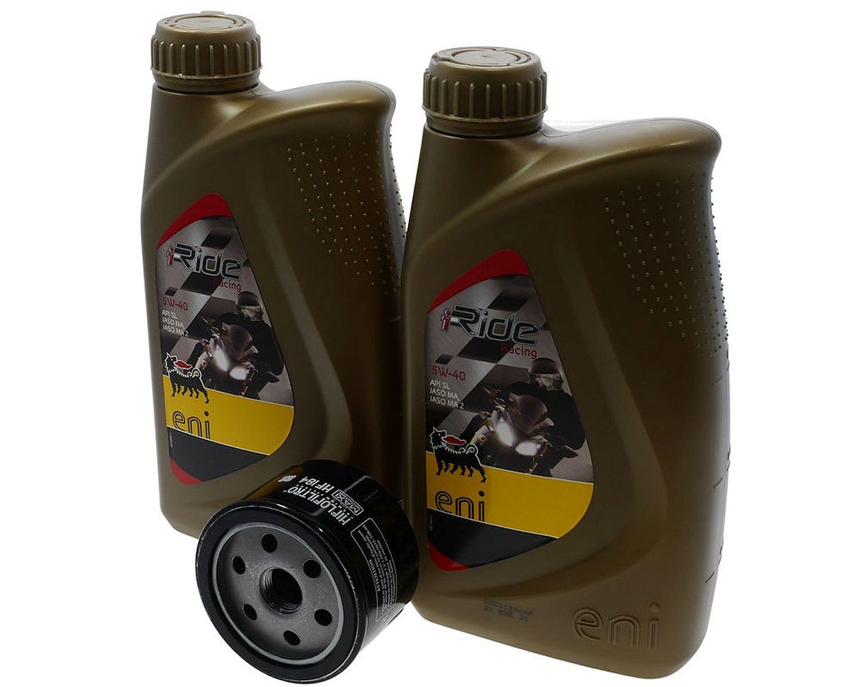 Ölwechsel Set Motoröl 5W40 Ölfilter HF184 Inspektion kompatibel mit Piaggio MP3 500 X8 X9 X10