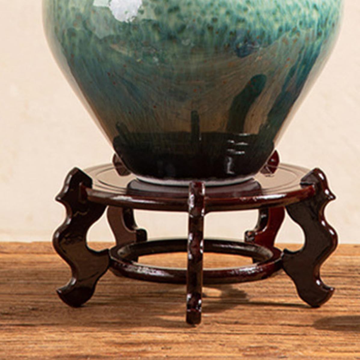 Soporte de Madera para Macetas Pedestal Alto, Base Decorativa para Plantas, Diseño Pequeñas Patas para Decoración de Mesa Hogar