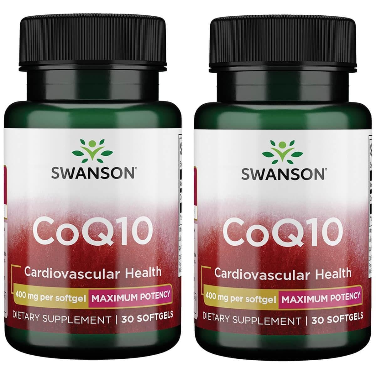 Swanson CoQ10 Helps Promote Heart Health (30 Softgels, 400mg Each, 2 Pack) 30 Count (Pack of 2)