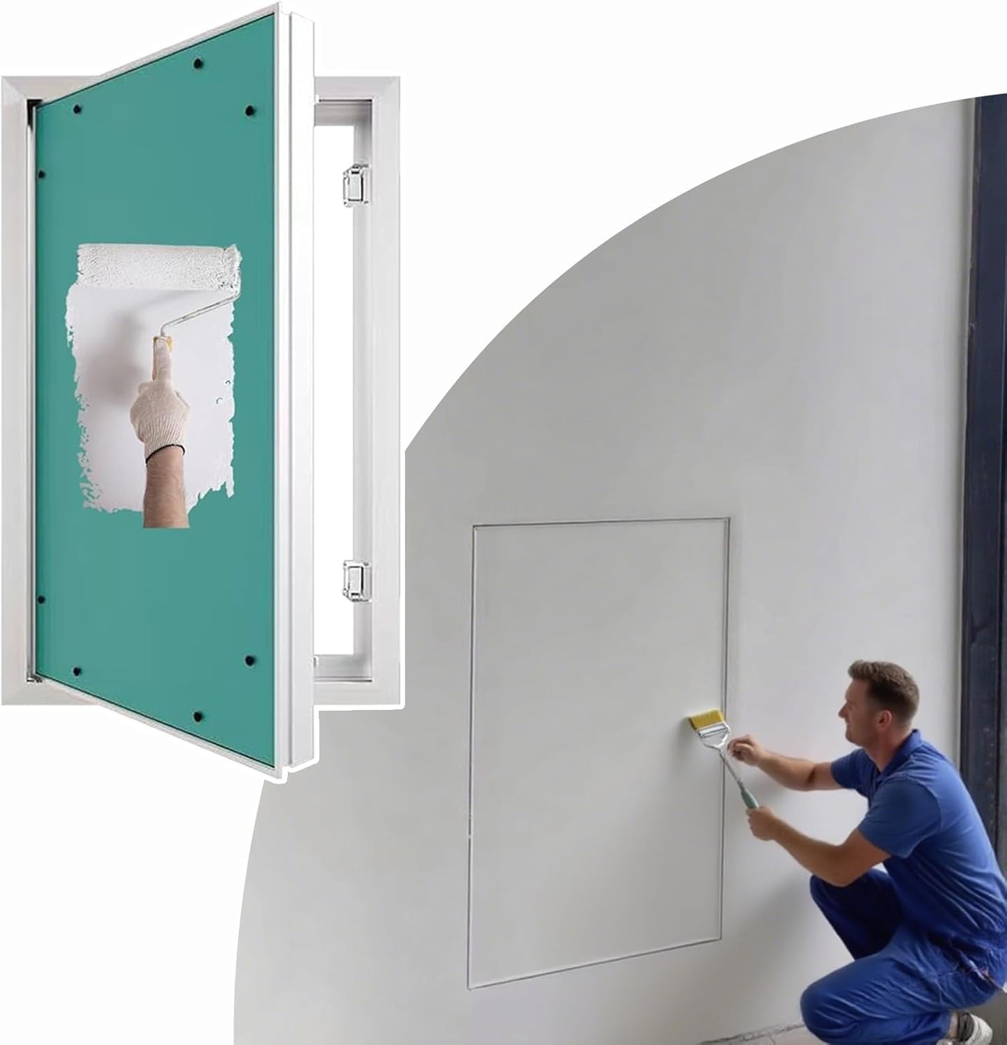VUIKLCty Paintable Wall-mounted Repair Panels Recessed Wall Outlet Covers(20x20in(500x500mm))