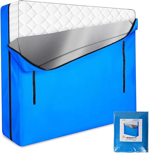 Miniatura 8 de Bolsas de colchón ANALIM para mudanza y almacenamiento, bolsa de almacenamiento de colchón con cremallera y 8 asas de transporte resistentes,