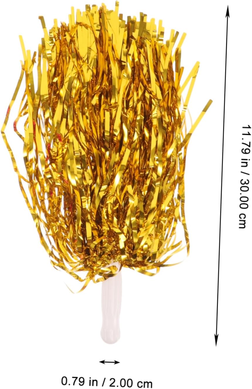YARNOW 48pcs Cheerleading Props Cheer Pom Poms Gold Sports Meeting Props Cheerleader Balls Outdoor Cheerleader Accessory