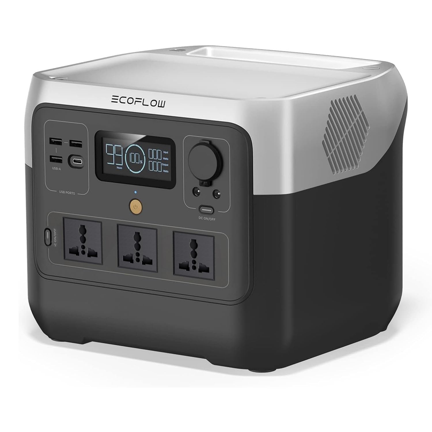 EF ECOFLOW RIVER 2 Pro Portable Power Station | 768Wh LiFePO4, 70Min Charge | 1600W X-Boost (4x800W AC) | 230V/50Hz India Use | Solar Ready for Home/Camping/RV