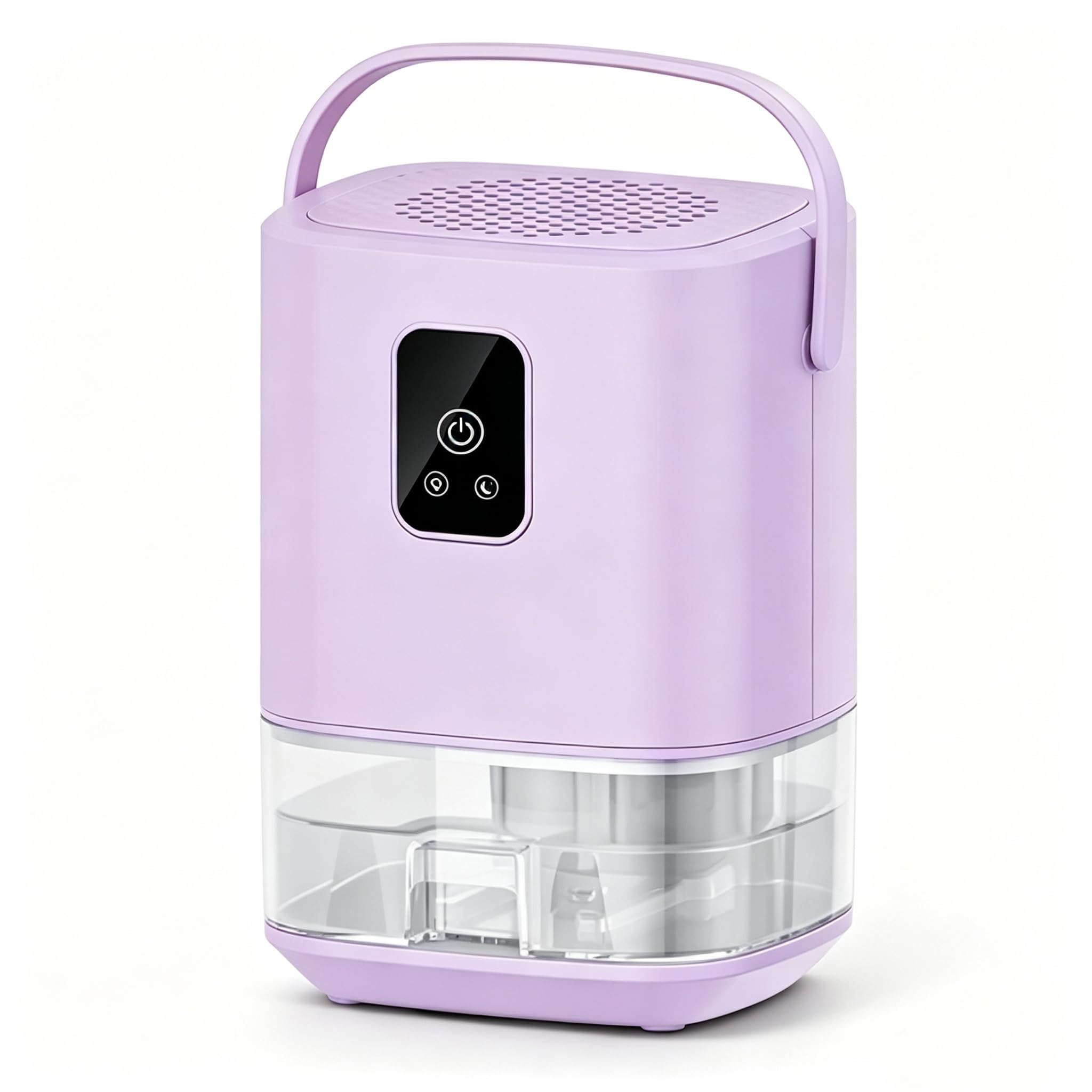 Przenośny elektryczny osuszacz, pochłaniacz wilgoci 450 ml/dzień, z ekranem dotykowym, mini osuszacz powietrza do szafy, łazienki, szafy, 7-kolorowe światło otoczenia