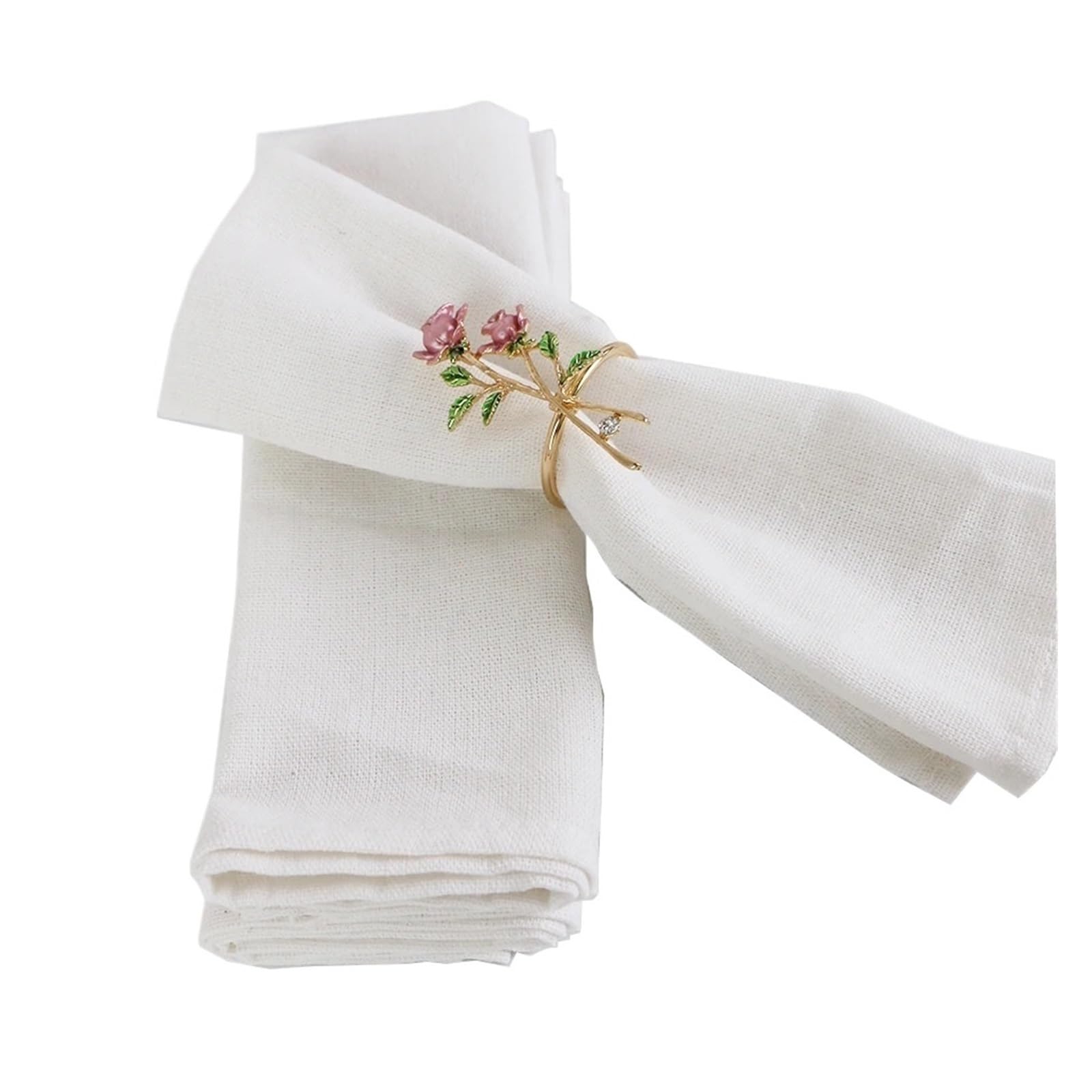 Stoffservietten 12 Stück Servietten aus Poly-Baumwollstoff, waschbare und Wiederverwendbare Tischsets, buntes Tuch, for die Dekoration von Küche, Esszimmer Hochzeit(12PCS White)
